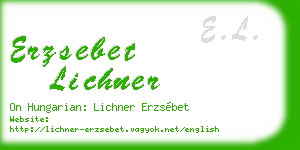 erzsebet lichner business card